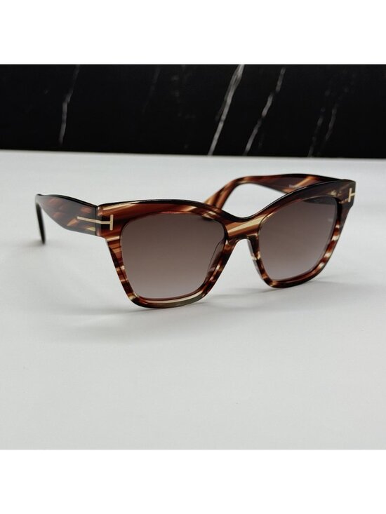 NEW TOM FORD ELVIRA TF1217 55T HAVANA/BROWN WOMEN CAT EYE SUNGLASSES FT1217 main image 8